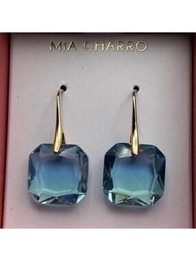 Blue Green Gemstone Earrings by Mia Charro